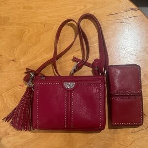 Brighton Red Crossbody Bag with Wallet